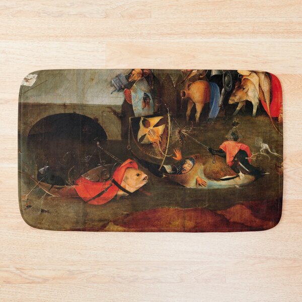 Item preview, WEIRD FISH BOATS ,FISHERS IN THE DARK WATERS  from Triptych of the Temptation of St. Anthony by Hieronymus Bosch  designed and sold by BulganLumini.