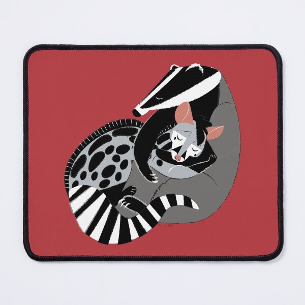 Item preview, Love 365 Need a hug badgers and genets Red designed and sold by belettelepink.