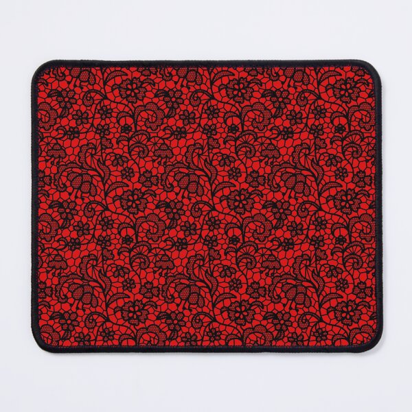 Item preview, Elegant vintage floral pattern black lace with red - burlesque designed and sold by MadandMean.