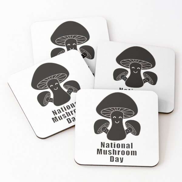 Item preview, National Mushroom Day - black letters smile designed and sold by FlorenciaBliss.