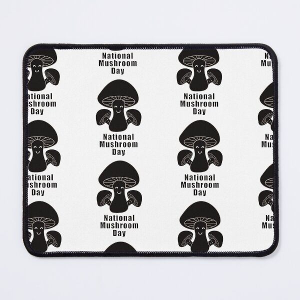 Item preview, National Mushroom Day - black letters smile designed and sold by FlorenciaBliss.