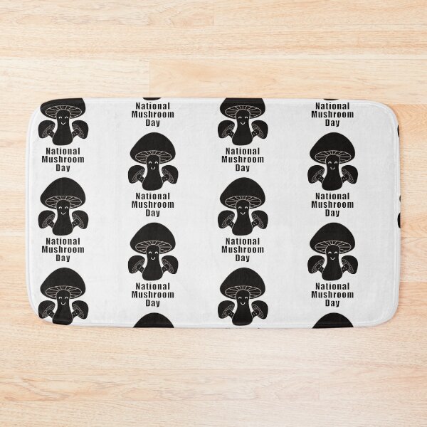 Item preview, National Mushroom Day - black letters smile designed and sold by FlorenciaBliss.