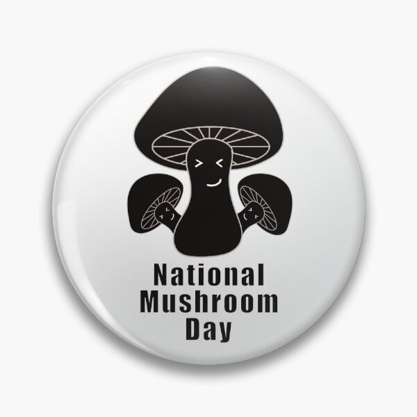 Item preview, National Mushroom Day - black letters smirk designed and sold by FlorenciaBliss.