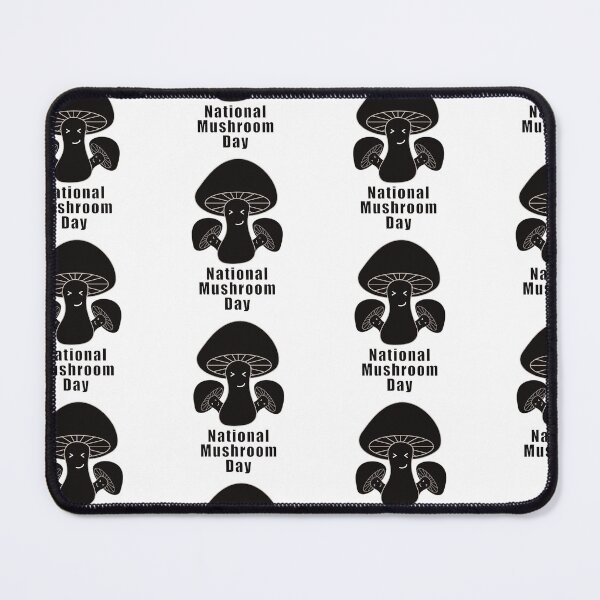 Item preview, National Mushroom Day - black letters smirk designed and sold by FlorenciaBliss.