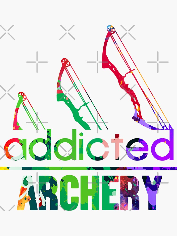 "Archery addicted watercolor" Sticker for Sale by loveislovestore