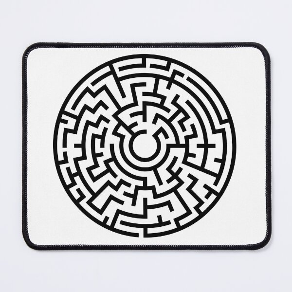 Artikelvorschau, Kreislabyrinth. Schwarz und weiß. entworfen und verkauft von MattWildin.
