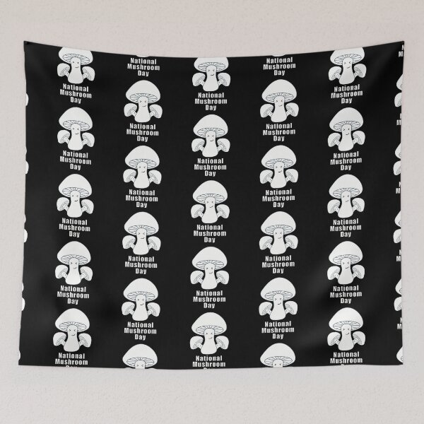 Item preview, National Mushroom Day - white letters smirk designed and sold by FlorenciaBliss.