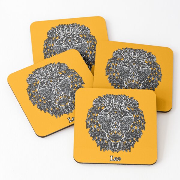 Item preview, Zodiac sign Leo with orange background for Men's & Women's Fashion designed and sold by TeeFashionShop.