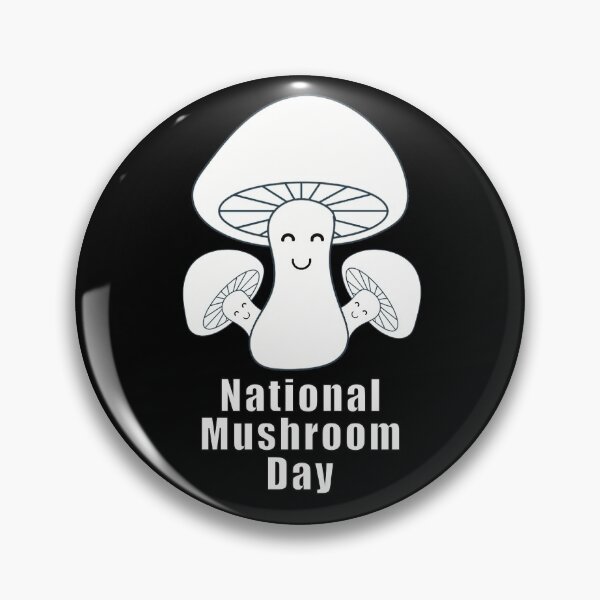 Item preview, National Mushroom Day - white letters smile  designed and sold by FlorenciaBliss.