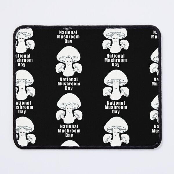 Item preview, National Mushroom Day - white letters smile designed and sold by FlorenciaBliss.