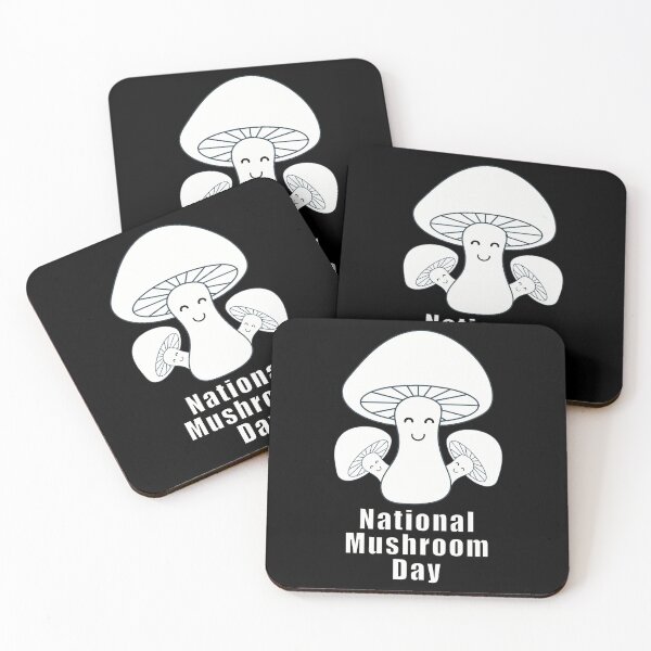 Item preview, National Mushroom Day - white letters smile  designed and sold by FlorenciaBliss.