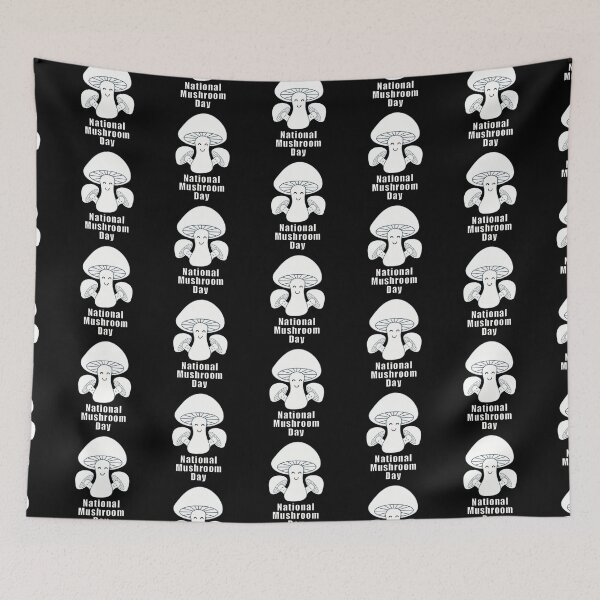 Item preview, National Mushroom Day - white letters smile  designed and sold by FlorenciaBliss.