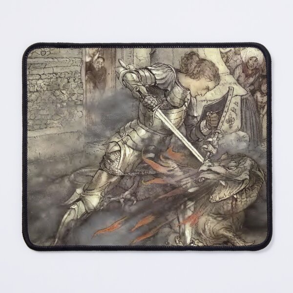 Item preview, Arthur Rackham- Romance of King Arthur 1920 - Sir Lancelot and the Dragon designed and sold by Dreamflight.
