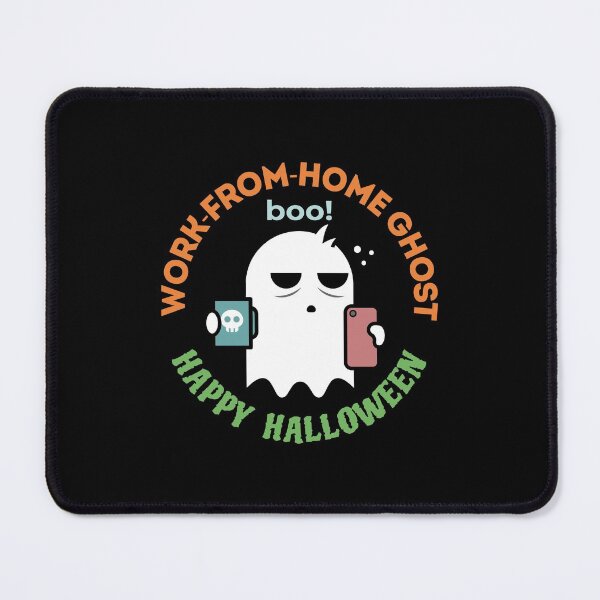 Item preview, Work-From-Home Cute Ghost Boo | Happy Halloween Drinking Coffee designed and sold by BoldTigerDesign.