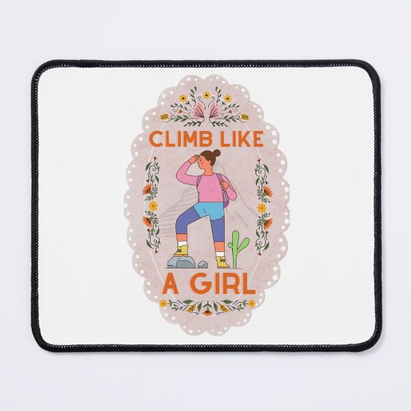 Item preview, Climb Like a Girl Cute Colourful Blush Pink - Cute Girl Power designed and sold by Teetee94.