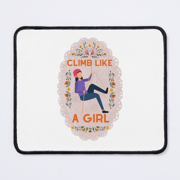 Item preview, Climb Like a Girl Cute Floral Magenta - Cute Girl Power designed and sold by Teetee94.