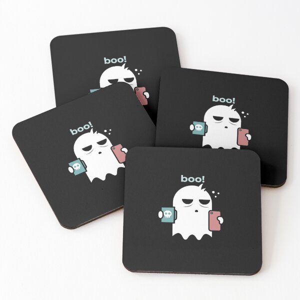 Item preview, Work-From-Home Cute Ghost Boo | Drinking Coffee designed and sold by BoldTigerDesign.