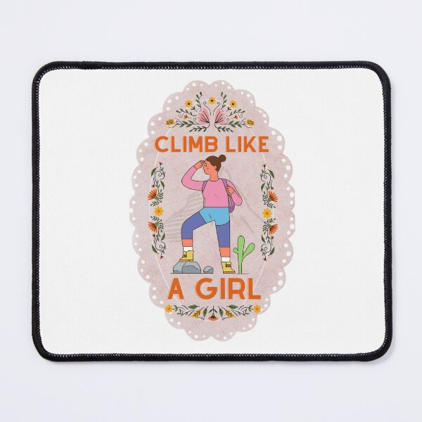 Item preview, Climb Like a Girl Cute Colourful Magenta - Cute Girl Power designed and sold by Teetee94.