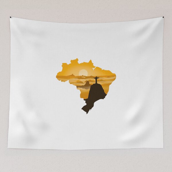 Item preview, Brazil, map and landscape designed and sold by landscapeworlds.
