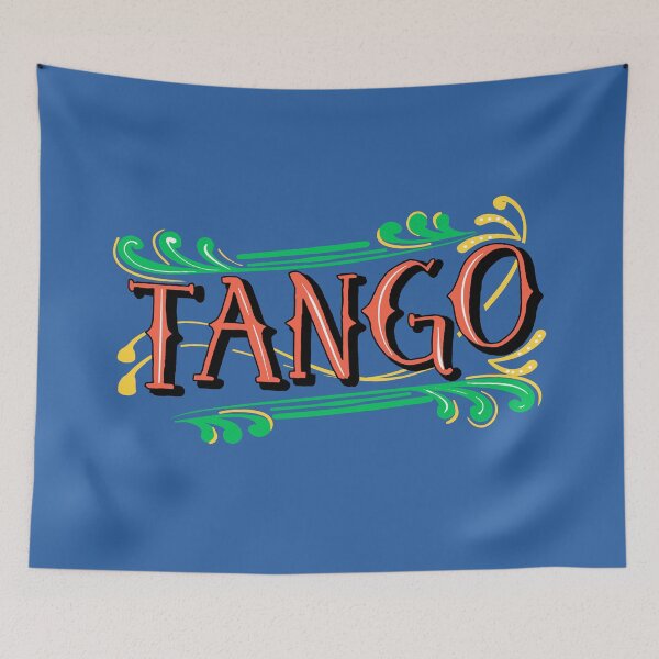 Item preview, Fileteado Porteño Argentine Blue and Red Tango Poster designed and sold by infinitetango.