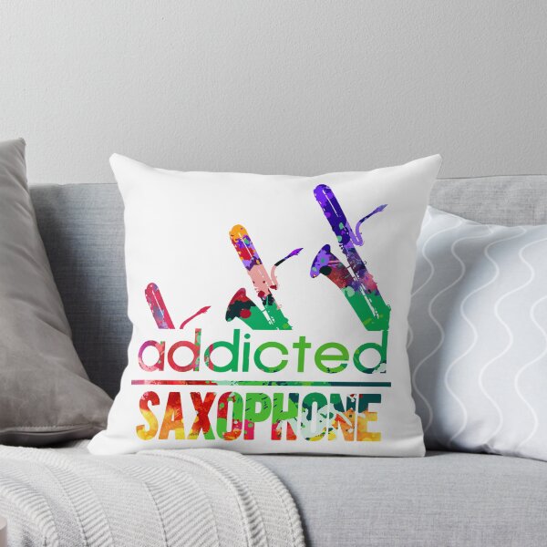 Item preview, saxophone addicted watercolor designed and sold by loveislovestore.