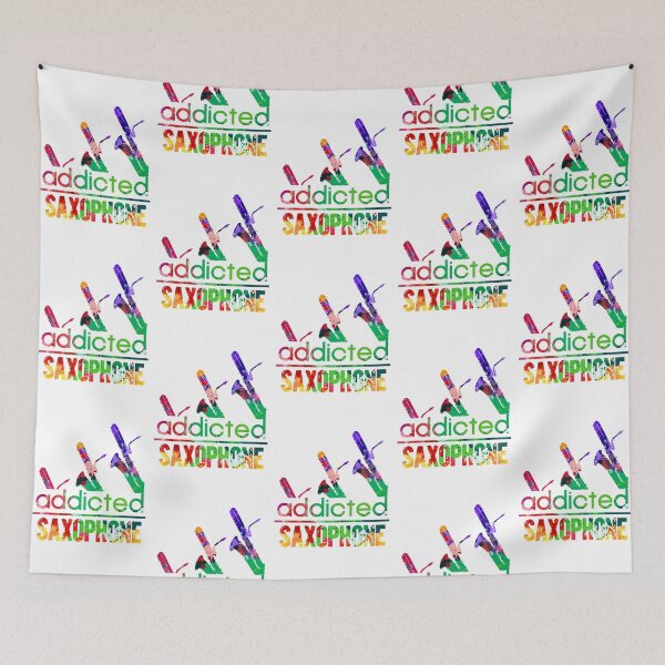Item preview, saxophone addicted watercolor designed and sold by loveislovestore.