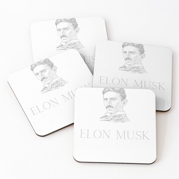 Item preview, Tesla/Elon Musk designed and sold by Ink-and-Thread.