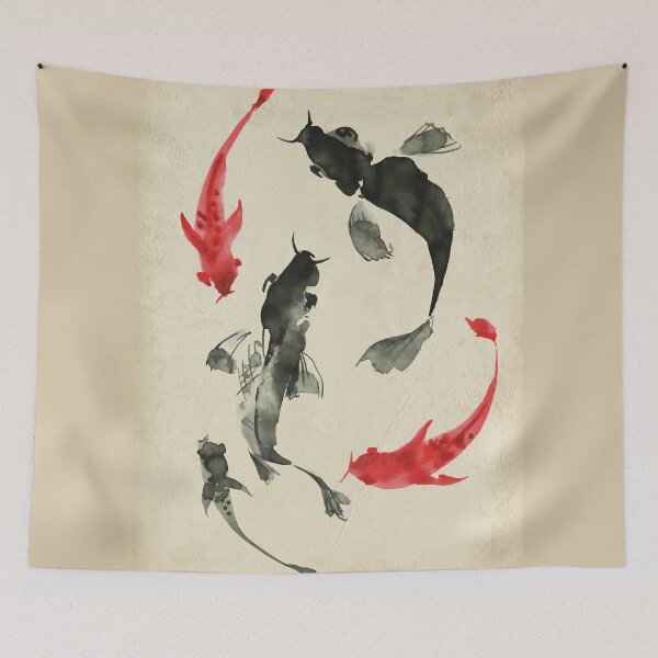Item preview, Koi in the style of Sumi-e designed and sold by LuciaS.