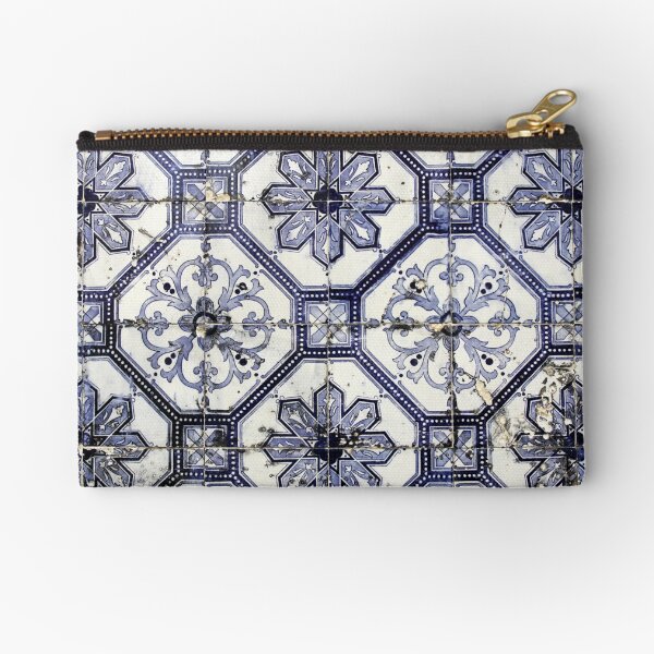 Lisbon Blue Azulejos Zipper Pouch