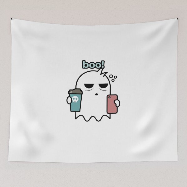 Item preview, Work-From-Home Cute Ghost Boo | Takeaway Mug designed and sold by BoldTigerDesign.