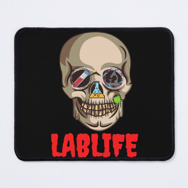 Item preview, HALLOWEEN SKULL LABLIFE MEDICAL LAB SCIENTIST CHEMIST MICROBIOLOGIST designed and sold by Hippiesole.
