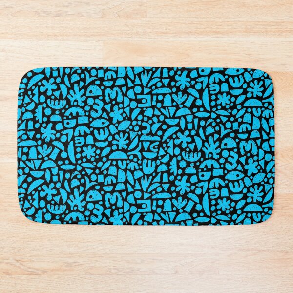 Item preview, Shapes Abstract 140821 - Sky Blue on Black designed and sold by Artberry.