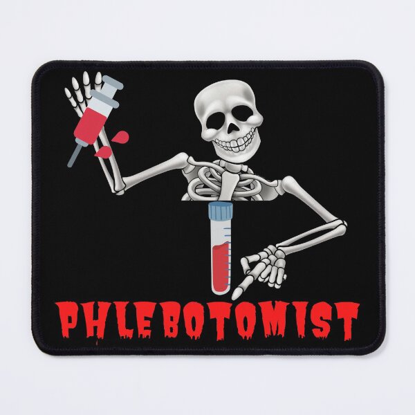 Item preview, FUNNY PHLEBOTOMIST HALLOWEEN SKELETON SYRINGE   designed and sold by Hippiesole.