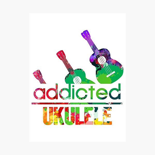 Artikelvorschau, Ukulele-süchtiges Aquarell entworfen und verkauft von loveislovestore.