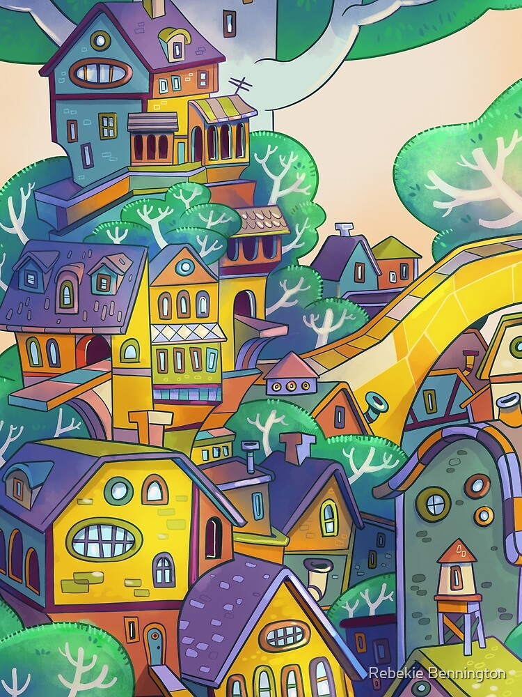 Tree Top Town by rebekieb