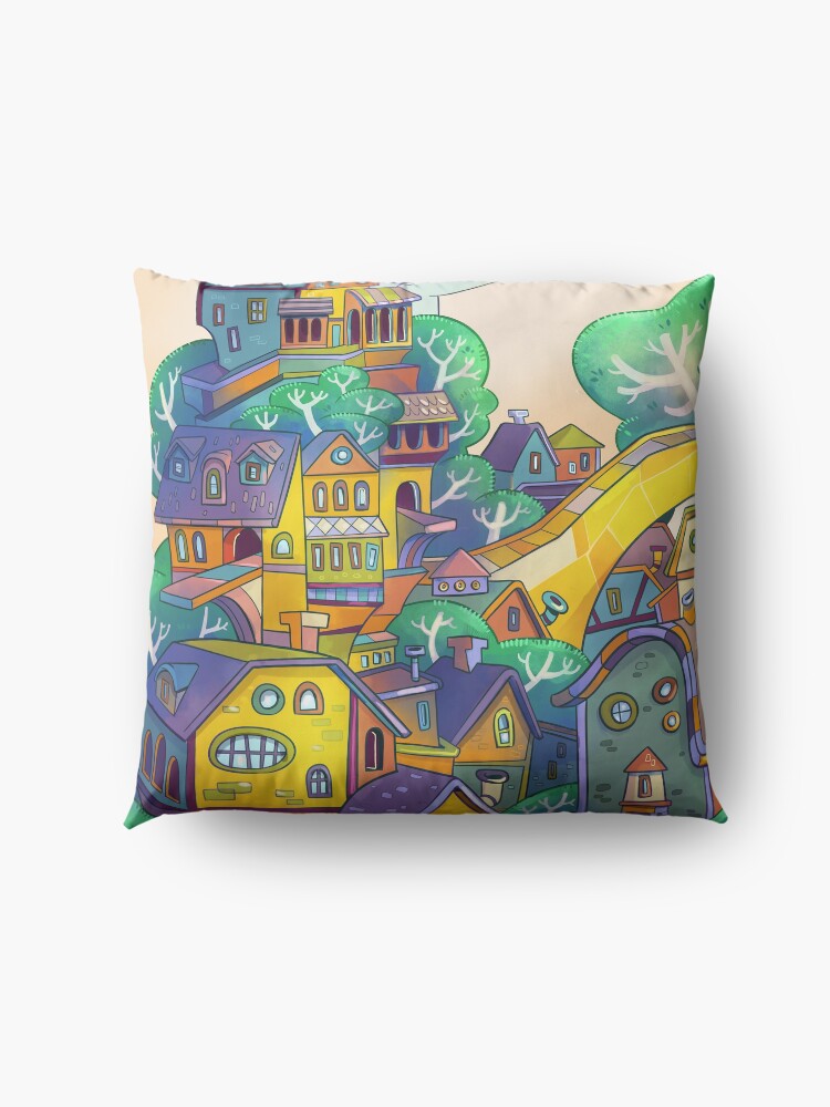 Alternate view of Tree Top Town Floor Pillow