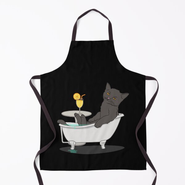 Item preview, Funny Gray Cat Relaxing In The Bathtub Cute Cat Lovers designed and sold by BCreative4U.