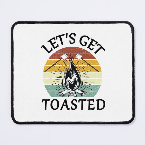 Item preview, Let's Get Toasted Vintage Sunset Funny Camping Saying designed and sold by Dexter Freeman.