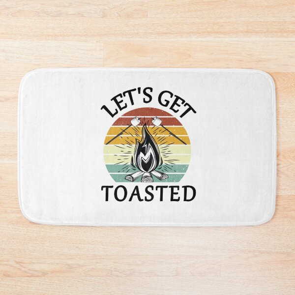 Item preview, Let's Get Toasted Vintage Sunset Funny Camping Saying designed and sold by Dexter Freeman.