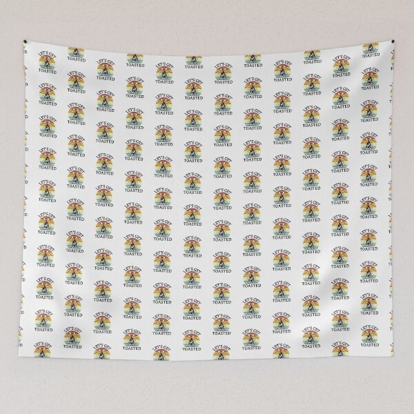 Item preview, Let's Get Toasted Vintage Sunset Funny Camping Saying designed and sold by Dexter Freeman.