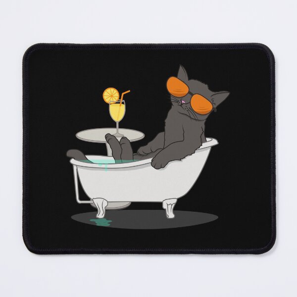 Item preview, Funny Gray Cat Relaxing In The Bathtub Cute Sunglasses Cat Lovers designed and sold by BCreative4U.