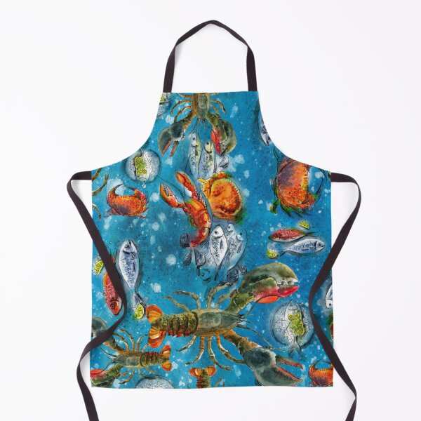 Item preview, sea summer texture with fish, crab and lobster, hand-drawn pattern for Men's & Women's Fashion designed and sold by TeeFashionShop.