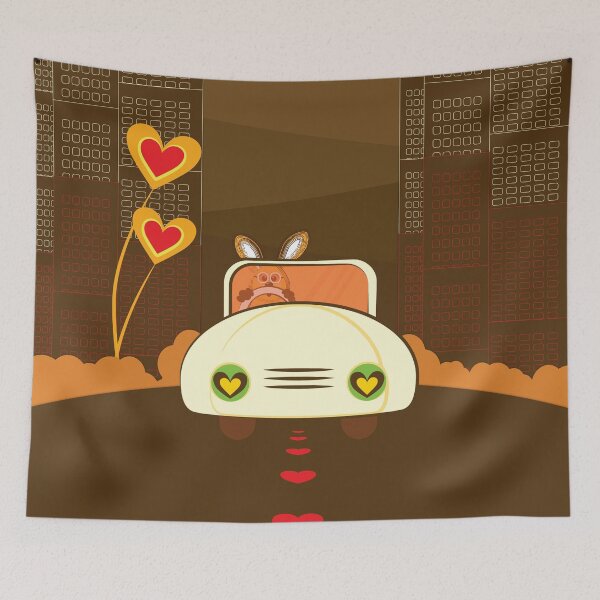 Item preview, Cute Bunny Driving designed and sold by FreedomUniverse.