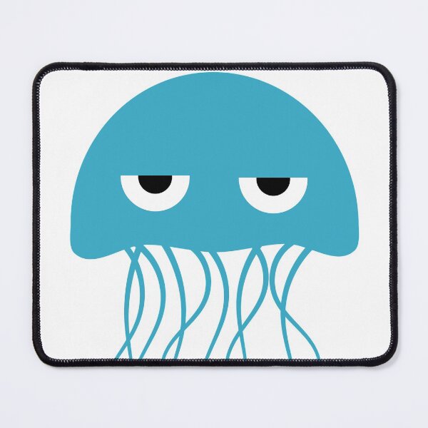 Item preview, jellyfish cartoon, blue jellyfish, blue squid, tentacles, designed and sold by Nostrathomas66.