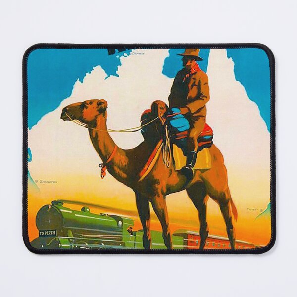 Item preview, Vintage Australian Railway Poster, Australia, Camel, Dessert, Trans-Australian Railway, Travel Poster, Train, Continent, Aussie, designed and sold by Nostrathomas66.
