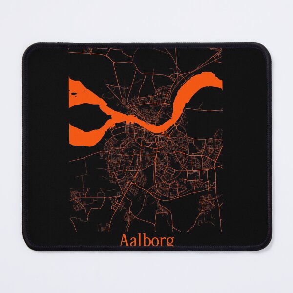 Item preview, Aalborg City Map Black Orange designed and sold by Ermland-LabeL.