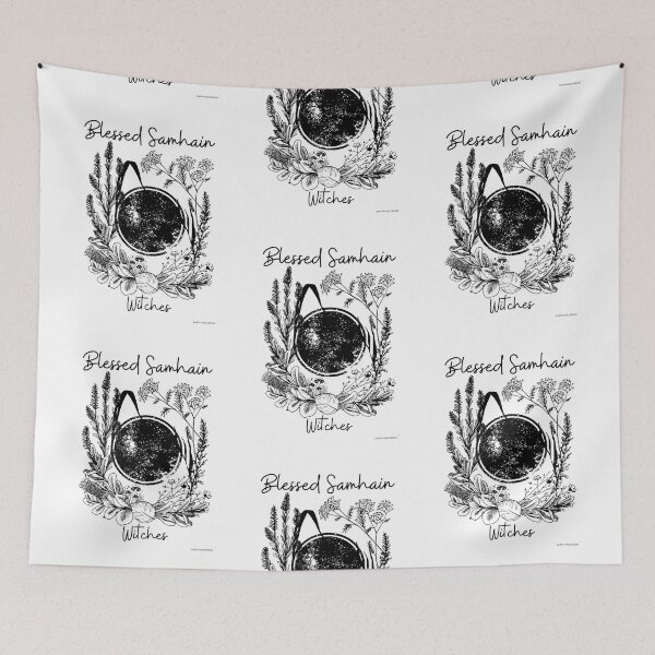 Item preview, Blessed Be Samhain Halloween Witches Herbs Full Moon designed and sold by earthandorigin.