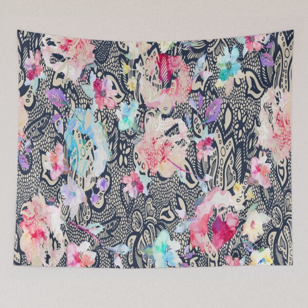 Item preview, Lace with watercolor flowers for fashion and textile. All over floral pattern for Men's & Women's Fashion designed and sold by TeeFashionShop.