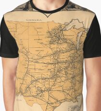 Greyhound Bus Line Map 1935 Graphic T-Shirt
