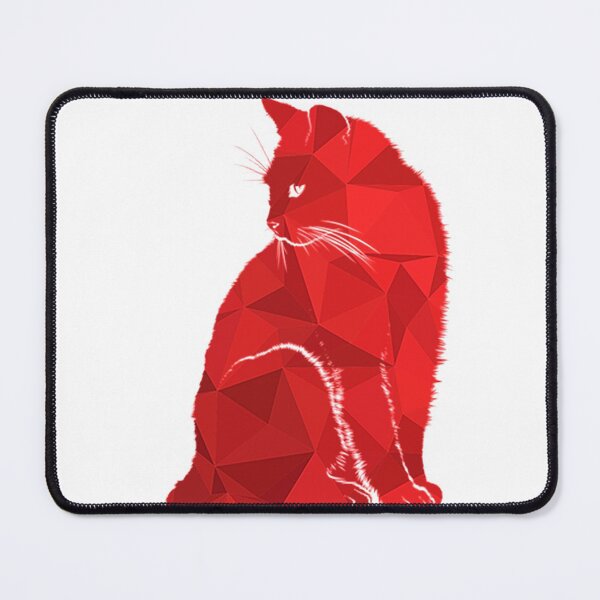 Item preview, Red cat illustration, cute cat, triangulated cat, feline,  designed and sold by Nostrathomas66.